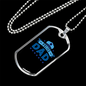 Police Dad Necklace Stainless Steel or 18k Gold Dog Tag 24" Ball Chain-Express Your Love Gifts