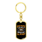 Police Daddy Keychain Stainless Steel or 18k Gold Dog Tag Keyring-Express Your Love Gifts