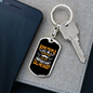 Police Daddy Keychain Stainless Steel or 18k Gold Dog Tag Keyring-Express Your Love Gifts