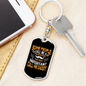 Police Daddy Keychain Stainless Steel or 18k Gold Dog Tag Keyring-Express Your Love Gifts