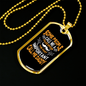 Police Daddy Necklace Stainless Steel or 18k Gold Dog Tag 24" Ball Chain-Express Your Love Gifts