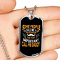 Police Daddy Necklace Stainless Steel or 18k Gold Dog Tag 24" Ball Chain-Express Your Love Gifts