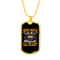Police Daddy Necklace Stainless Steel or 18k Gold Dog Tag 24" Ball Chain-Express Your Love Gifts