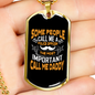 Police Daddy Necklace Stainless Steel or 18k Gold Dog Tag 24" Ball Chain-Express Your Love Gifts