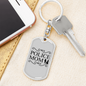 Police Mom Family Keychain Stainless Steel or 18k Gold Dog Tag Keyring-Express Your Love Gifts