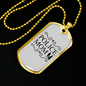 Police Mom Family Necklace Stainless Steel or 18k Gold Dog Tag 24" Ball Chain-Express Your Love Gifts