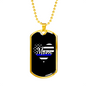 Police Mom Heart Necklace Stainless Steel or 18k Gold Dog Tag 24" Ball Chain-Express Your Love Gifts