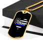 Police Mom Heart Necklace Stainless Steel or 18k Gold Dog Tag 24" Ball Chain-Express Your Love Gifts