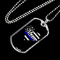 Police Mom Heart Necklace Stainless Steel or 18k Gold Dog Tag 24" Ball Chain-Express Your Love Gifts