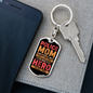 Police Mom Hero Keychain Stainless Steel or 18k Gold Dog Tag Keyring-Express Your Love Gifts