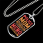 Police Mom Hero Necklace Stainless Steel or 18k Gold Dog Tag 24" Ball Chain-Express Your Love Gifts