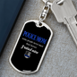 Police Mom I Raised Mine Keychain Stainless Steel or 18k Gold Dog Tag Keyring-Express Your Love Gifts