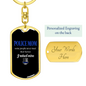 Police Mom I Raised Mine Keychain Stainless Steel or 18k Gold Dog Tag Keyring-Express Your Love Gifts