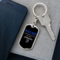 Police Mom I Raised Mine Keychain Stainless Steel or 18k Gold Dog Tag Keyring-Express Your Love Gifts