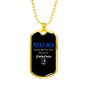 Police Mom I Raised Mine Necklace Stainless Steel or 18k Gold Dog Tag 24" Ball Chain-Express Your Love Gifts