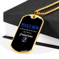 Police Mom I Raised Mine Necklace Stainless Steel or 18k Gold Dog Tag 24" Ball Chain-Express Your Love Gifts