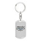 Police Mom Keychain Stainless Steel or 18k Gold Dog Tag Keyring-Express Your Love Gifts