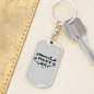 Police Mom Keychain Stainless Steel or 18k Gold Dog Tag Keyring-Express Your Love Gifts