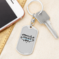 Police Mom Keychain Stainless Steel or 18k Gold Dog Tag Keyring-Express Your Love Gifts