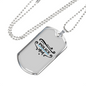 Police Mom Necklace Stainless Steel or 18k Gold Dog Tag 24" Ball Chain-Express Your Love Gifts