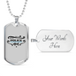 Police Mom Necklace Stainless Steel or 18k Gold Dog Tag 24" Ball Chain-Express Your Love Gifts