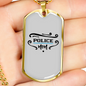 Police Mom Necklace Stainless Steel or 18k Gold Dog Tag 24" Ball Chain-Express Your Love Gifts