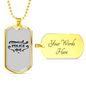 Police Mom Necklace Stainless Steel or 18k Gold Dog Tag 24" Ball Chain-Express Your Love Gifts