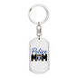 Police Mom Plain Design Keychain Stainless Steel or 18k Gold Dog Tag Keyring-Express Your Love Gifts