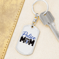 Police Mom Plain Design Keychain Stainless Steel or 18k Gold Dog Tag Keyring-Express Your Love Gifts
