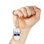 Police Mom Plain Design Necklace Stainless Steel or 18k Gold Dog Tag 24" Ball Chain-Express Your Love Gifts