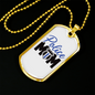 Police Mom Plain Design Necklace Stainless Steel or 18k Gold Dog Tag 24" Ball Chain-Express Your Love Gifts