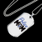 Police Mom Plain Design Necklace Stainless Steel or 18k Gold Dog Tag 24" Ball Chain-Express Your Love Gifts