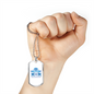 Police Mom Stars Necklace Stainless Steel or 18k Gold Dog Tag 24" Ball Chain-Express Your Love Gifts