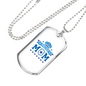 Police Mom Stars Necklace Stainless Steel or 18k Gold Dog Tag 24" Ball Chain-Express Your Love Gifts