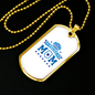 Police Mom Stars Necklace Stainless Steel or 18k Gold Dog Tag 24" Ball Chain-Express Your Love Gifts