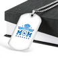 Police Mom Stars Necklace Stainless Steel or 18k Gold Dog Tag 24" Ball Chain-Express Your Love Gifts
