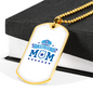 Police Mom Stars Necklace Stainless Steel or 18k Gold Dog Tag 24" Ball Chain-Express Your Love Gifts