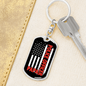 Police Officer Papa Keychain Stainless Steel or 18k Gold Dog Tag Keyring-Express Your Love Gifts