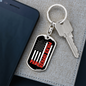 Police Officer Papa Keychain Stainless Steel or 18k Gold Dog Tag Keyring-Express Your Love Gifts