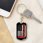 Police Officer Papa Keychain Stainless Steel or 18k Gold Dog Tag Keyring-Express Your Love Gifts