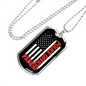 Police Officer Papa Necklace Stainless Steel or 18k Gold Dog Tag 24"-Express Your Love Gifts