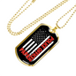 Police Officer Papa Necklace Stainless Steel or 18k Gold Dog Tag 24"-Express Your Love Gifts