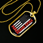 Police Officer Papa Necklace Stainless Steel or 18k Gold Dog Tag 24"-Express Your Love Gifts