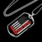 Police Officer Papa Necklace Stainless Steel or 18k Gold Dog Tag 24"-Express Your Love Gifts