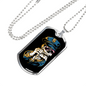 Police Skull Necklace Stainless Steel or 18k Gold Dog Tag 24" B-Express Your Love Gifts