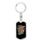 Police Squad Keychain Stainless Steel or 18k Gold Dog Tag Keyring-Express Your Love Gifts