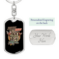 Police Squad Keychain Stainless Steel or 18k Gold Dog Tag Keyring-Express Your Love Gifts