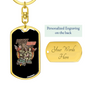 Police Squad Keychain Stainless Steel or 18k Gold Dog Tag Keyring-Express Your Love Gifts