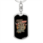 Police Squad Keychain Stainless Steel or 18k Gold Dog Tag Keyring-Express Your Love Gifts