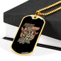 Police Squad Necklace Stainless Steel or 18k Gold Dog Tag 24"-Express Your Love Gifts